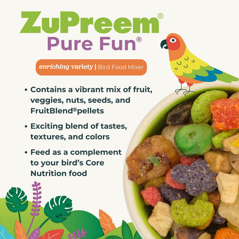 ZuPreem Pure Fun nutrición equilibrada para aves grandes durante la semana