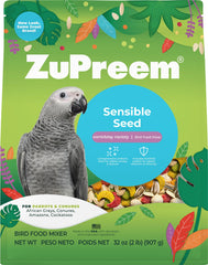 ZuPreem Sensible Seed tazón con pellets y semillas, sabor agradable para aves.