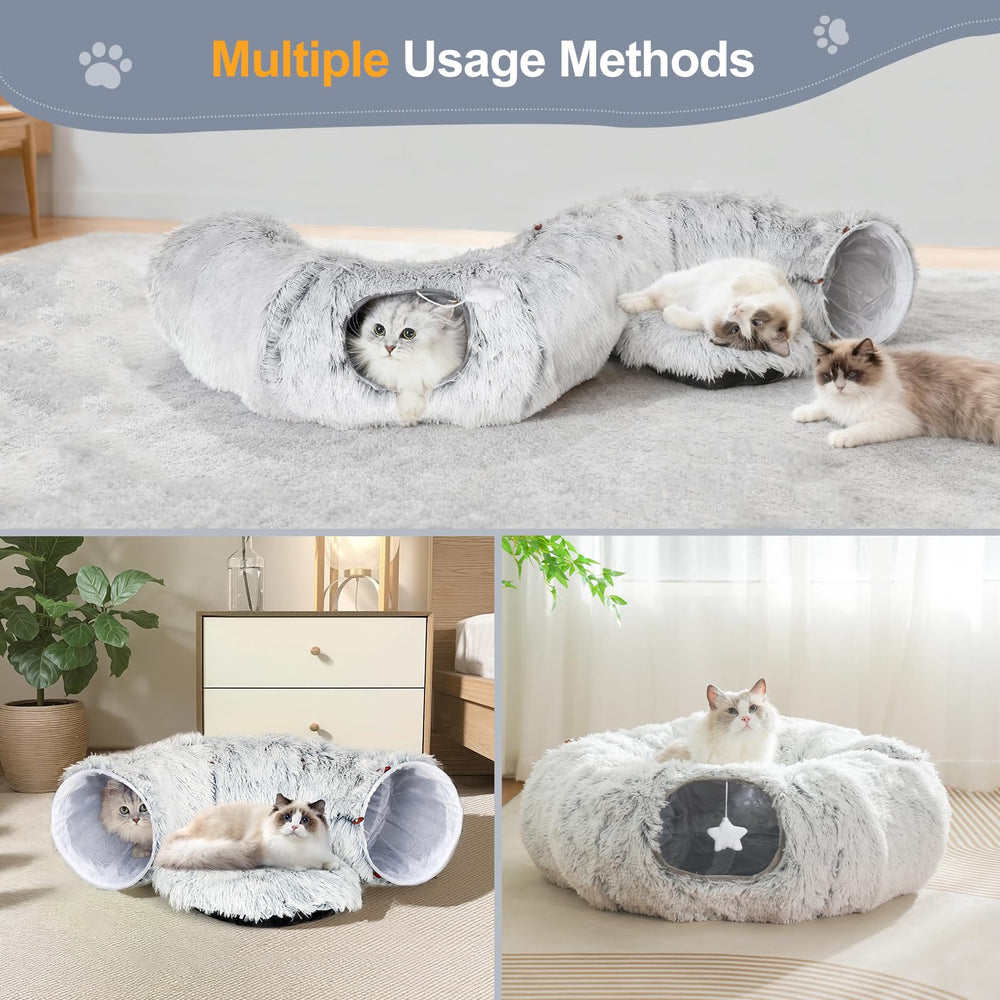 Zuqqony túnel gato con aperturas interactivas para exploración.