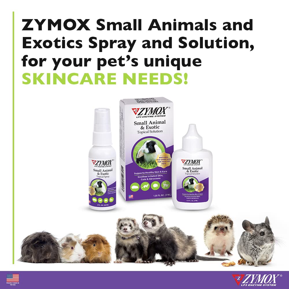 Etiqueta clara de Zymox indica seguridad sin esteroides, parabenos ni siliconas.