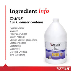 Enjuague suave de Zymox para oídos, sin detergentes agresivos
