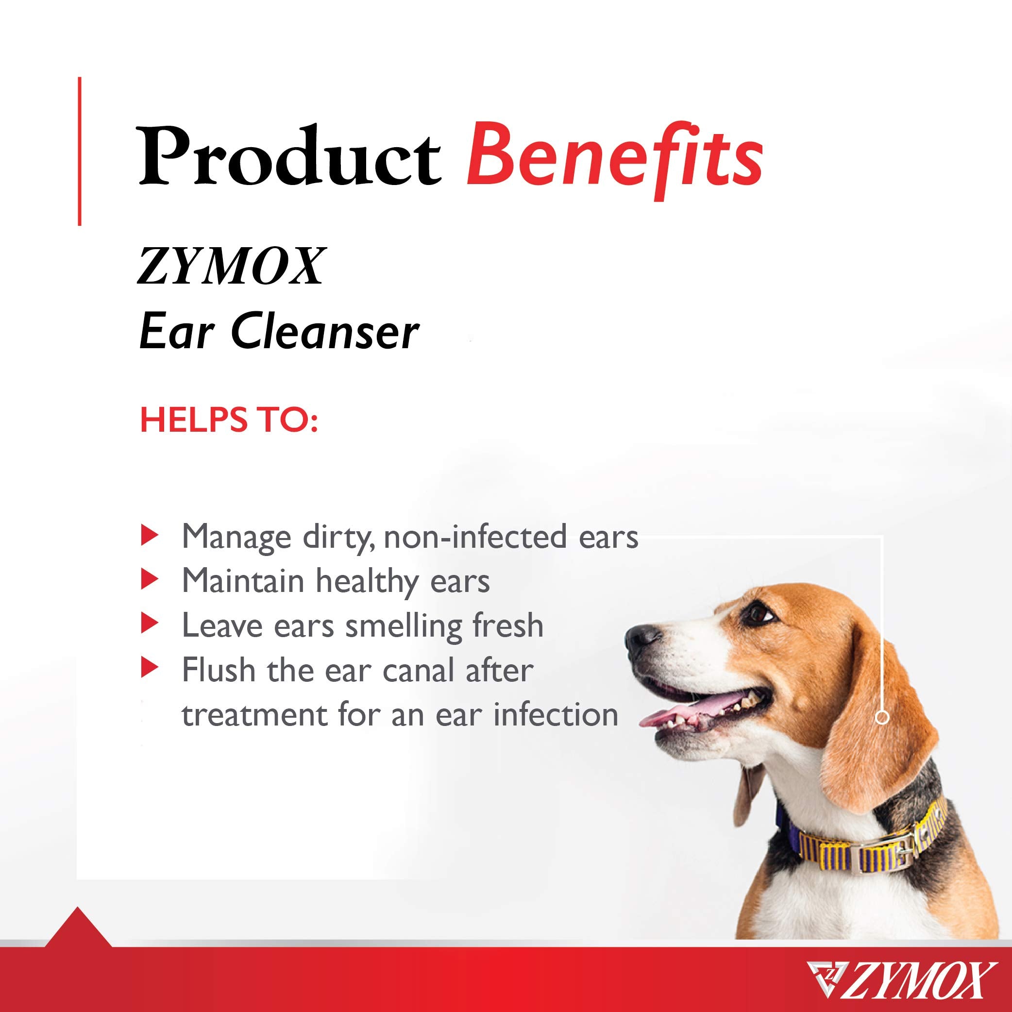 Aplicación diaria con Zymox para oídos de perros y gatos