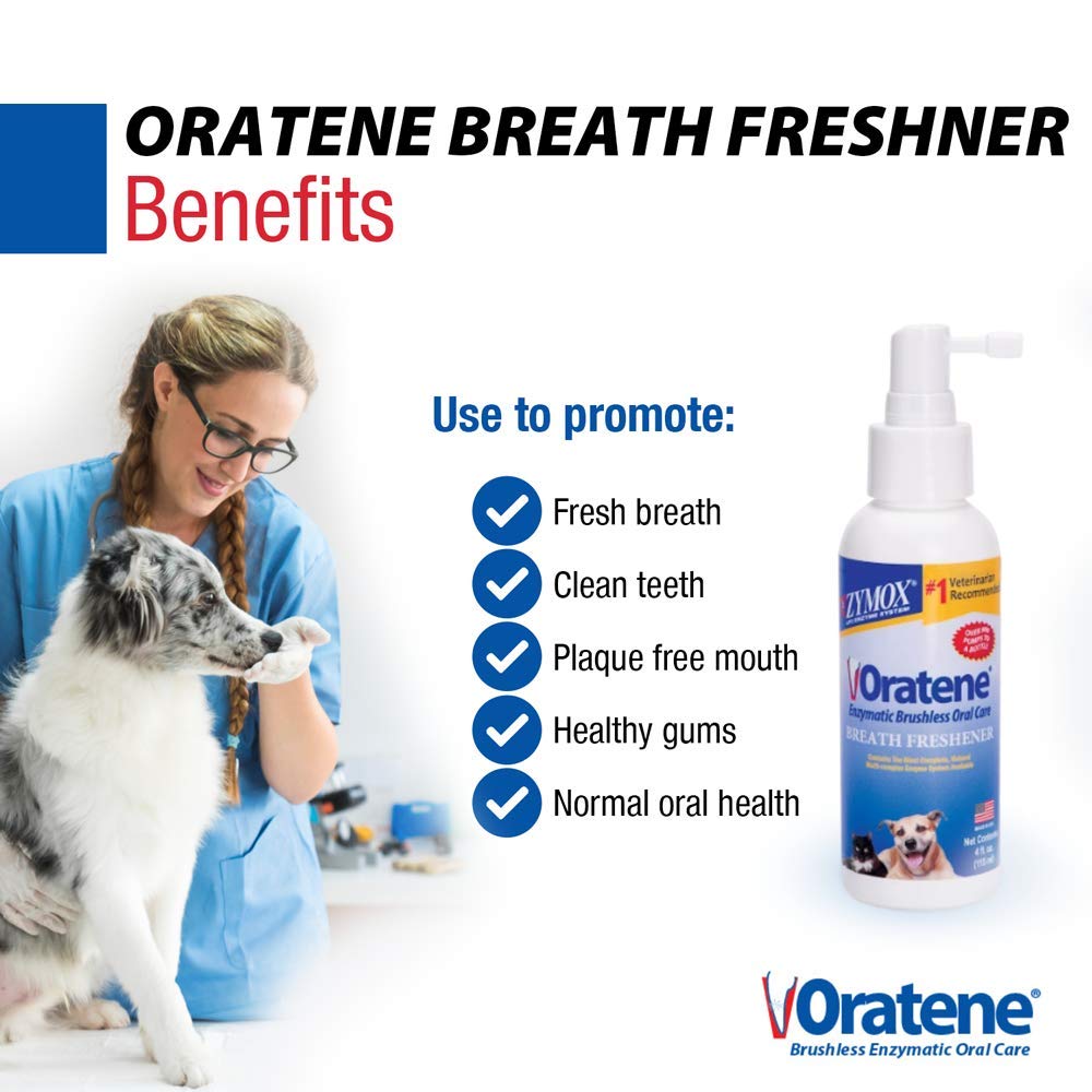 Zymox Oratene spray bucal para perros y gatos, reducción de olores