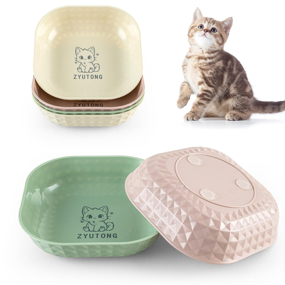 Conjunto de cuencos ZYUTONG coloridos para gatos, ideales para comer en casa.