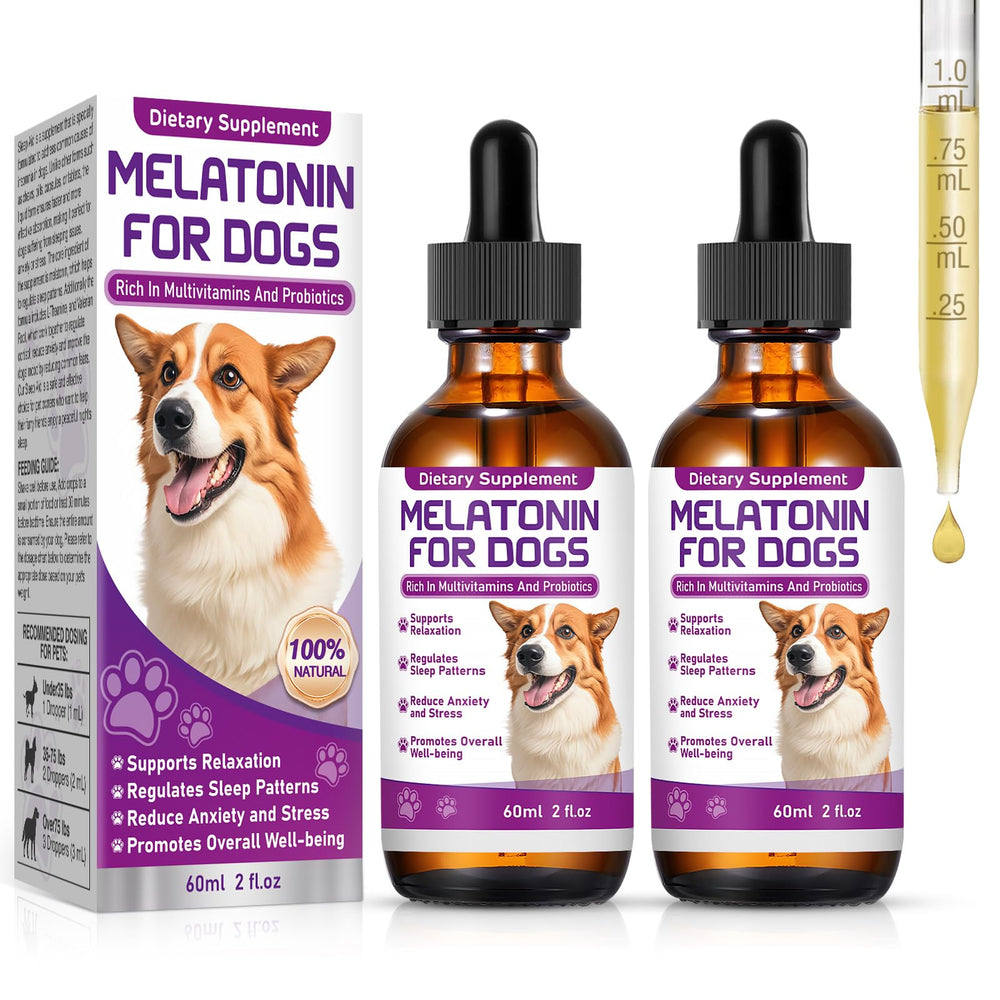 ZZTRMY Melatonina para Perros - botella líquida para dormir mejor
